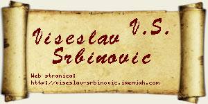 Višeslav Srbinović vizit kartica